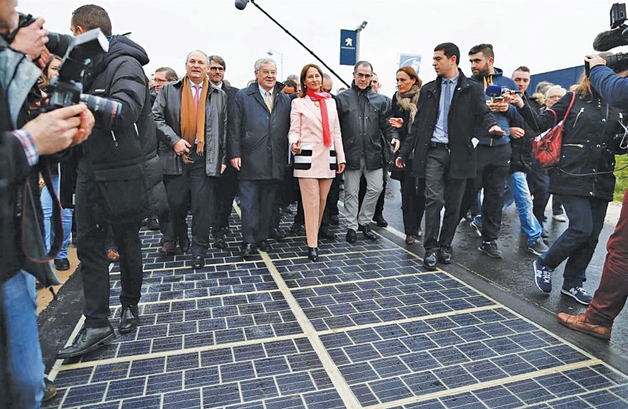 Inauguration of solar roads in France (Source: nbcnews.com)