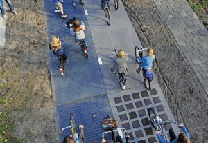 Solar bike stretch in the Netherlands