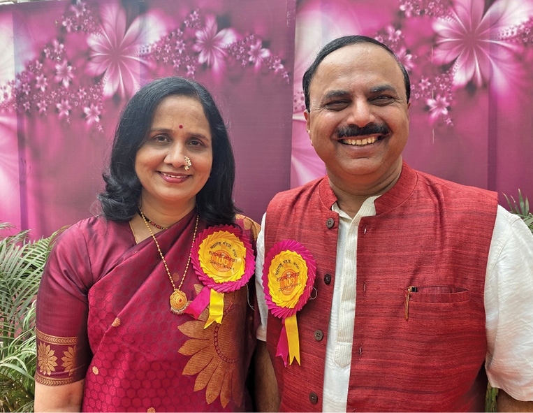 Sanjeev Keskar with wife Sangita