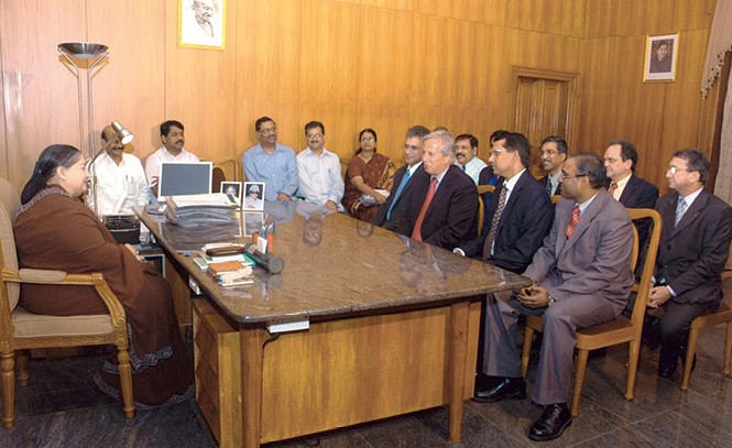 In a meeting with former chief minister Ms. Jayalalitha