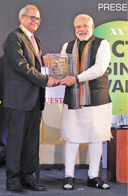 Ajai Chowdhry with Prime Minister Narendra Modi