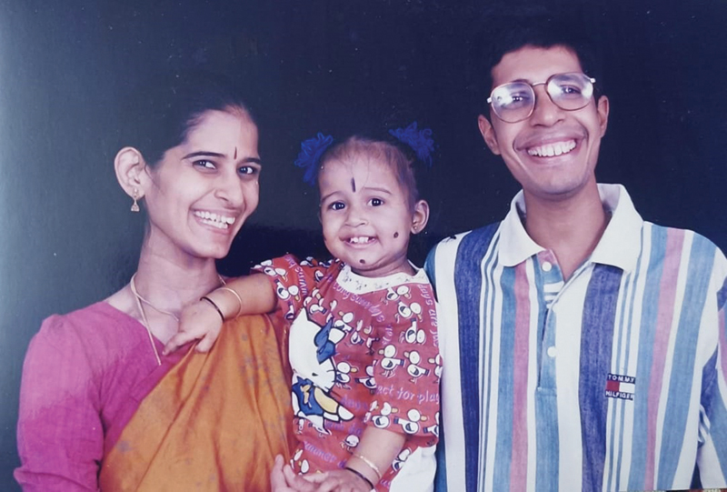 Prof. Kamakoti with wife and kid