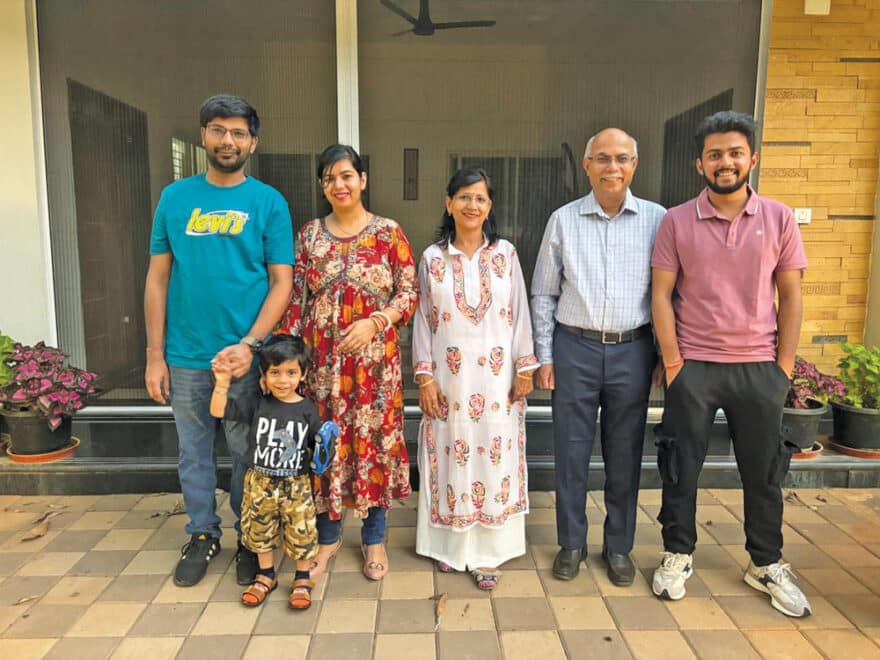 B.P. Srivastava with family 